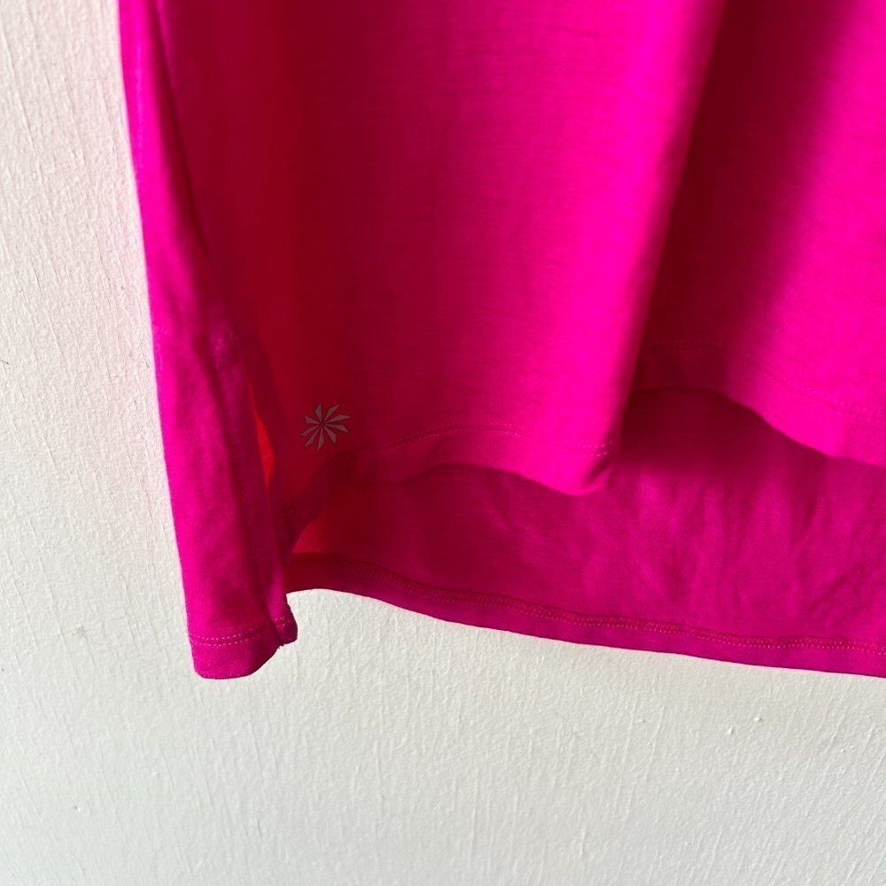 Athleta Athletic Top Womens Small Pink Barbiecore Activewear Athletic Athleisure - Picture 2 of 7